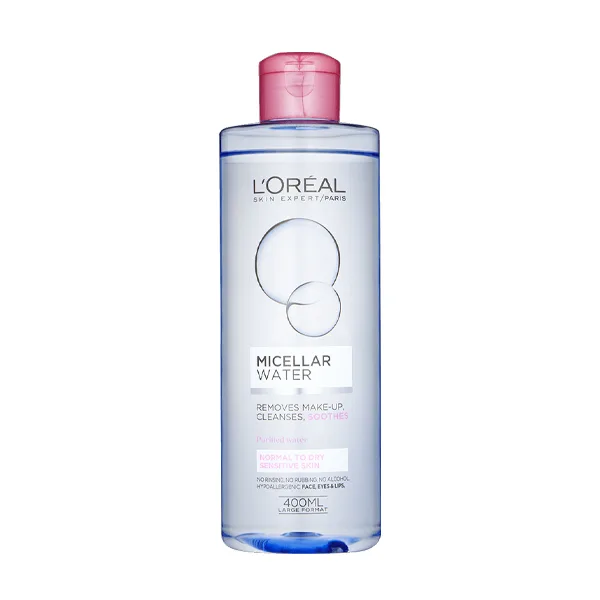 LOREAL PARIS MICELLAIR WATER NORMAL TO DRY SKIN & EVEN SENSITIVE SKIN (400 ml)