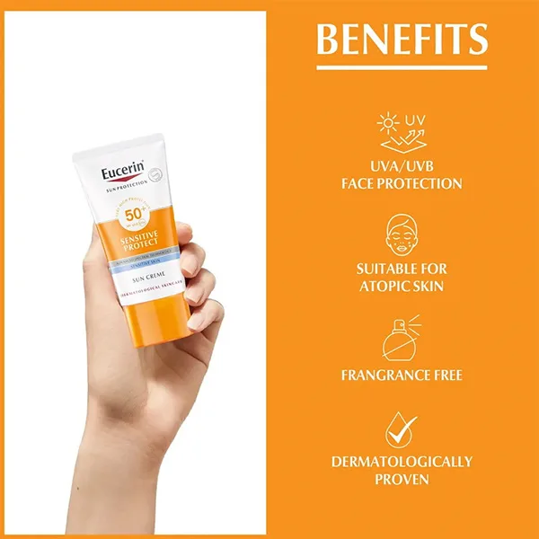 EUCERIN SUN CREAM SENSITIVE PROTECT SPF 50+ (50 ml)
